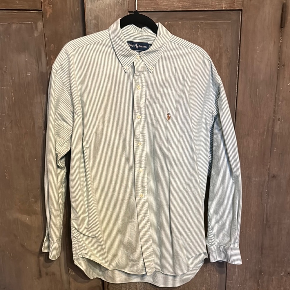 Ralph Lauren Men's blue Striped BLAKE Shirt XL